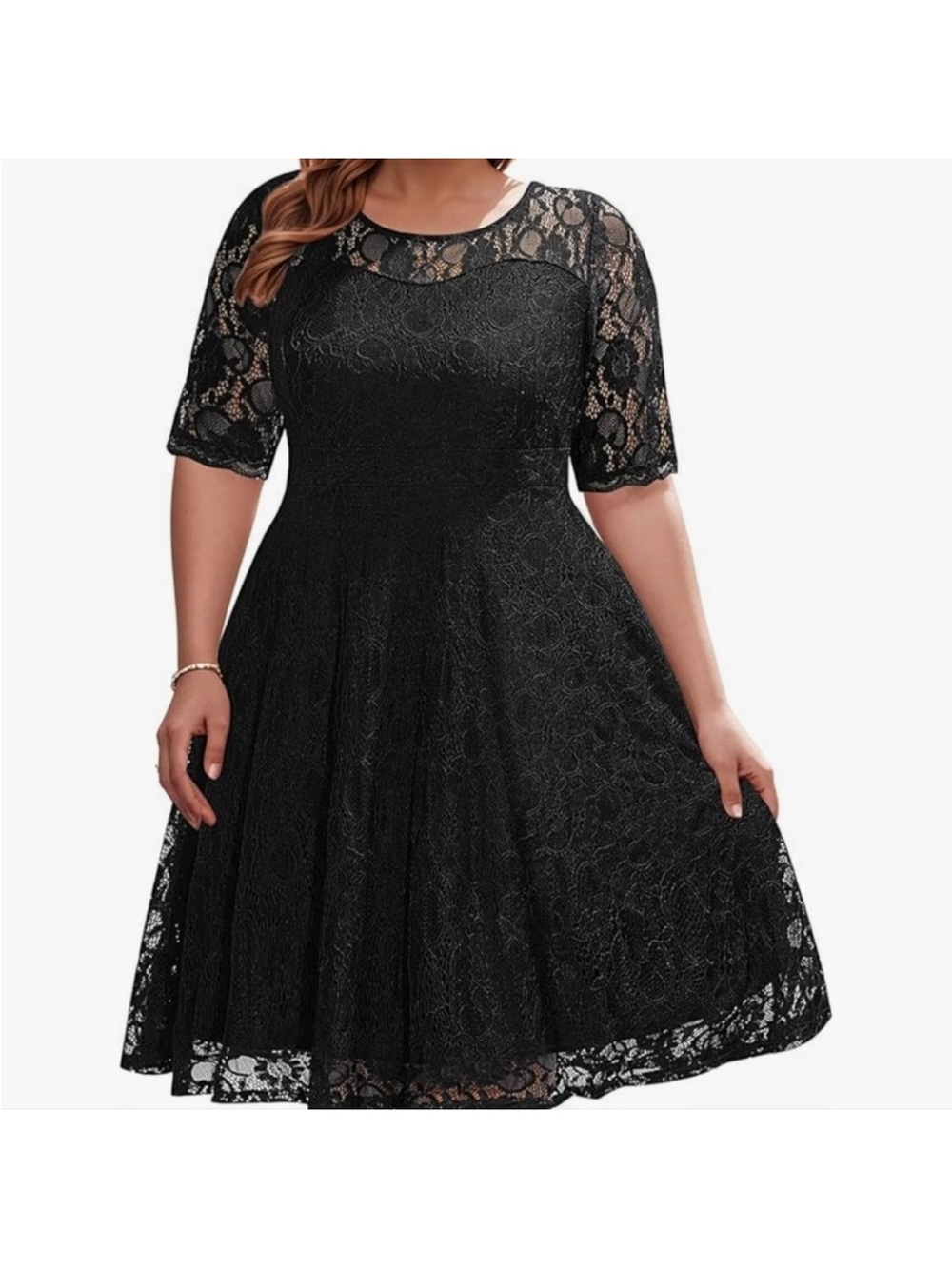 Pinup Couture 22W Black Lace Overlay Maxi Dress-NEW WITH TAGS